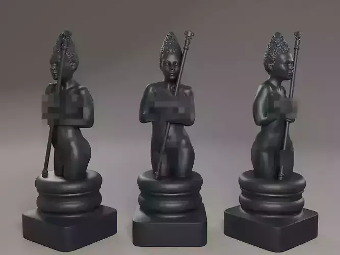 Black Chess Female Bishop 3D print model