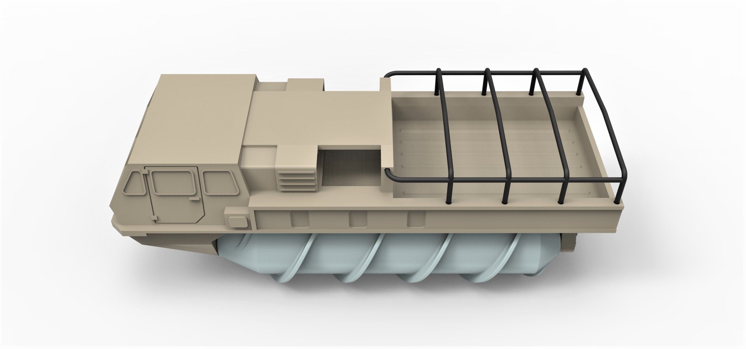 Screw terrain vehicle ZIL-4904 Scale 1 to 43 3D print model_8