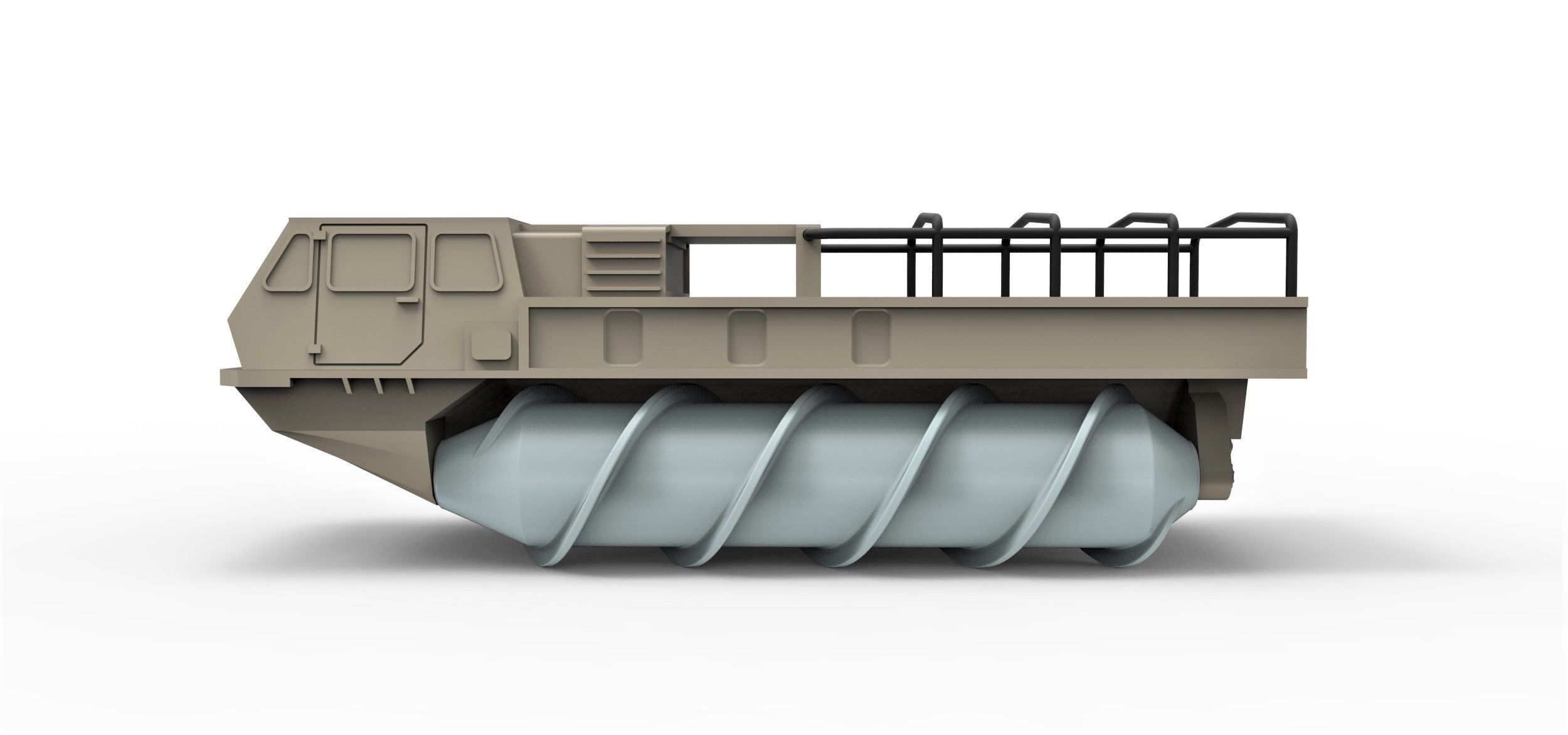 Screw terrain vehicle ZIL-4904 Scale 1 to 43 3D print model_7
