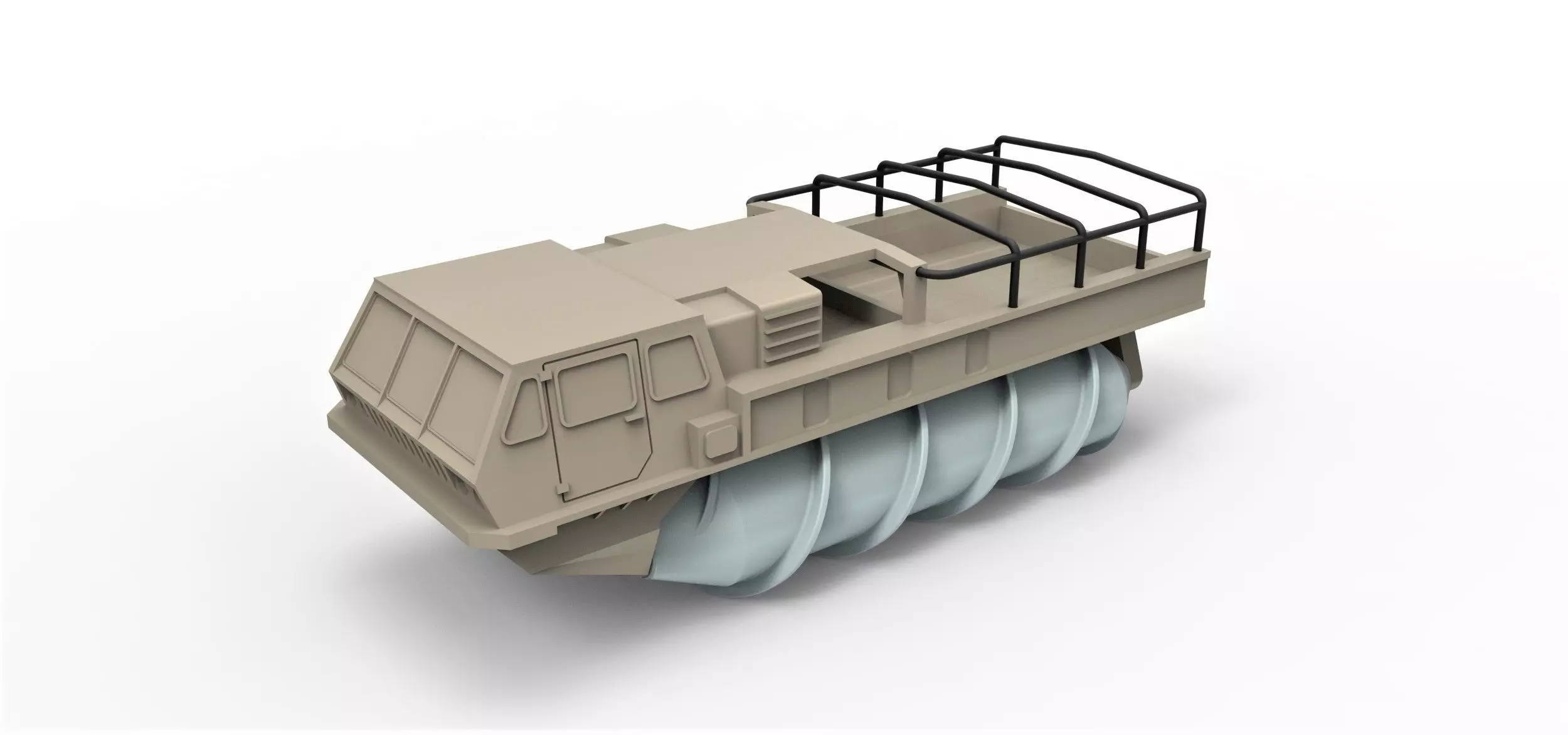 Screw terrain vehicle ZIL-4904 Scale 1 to 43 3D print model_0