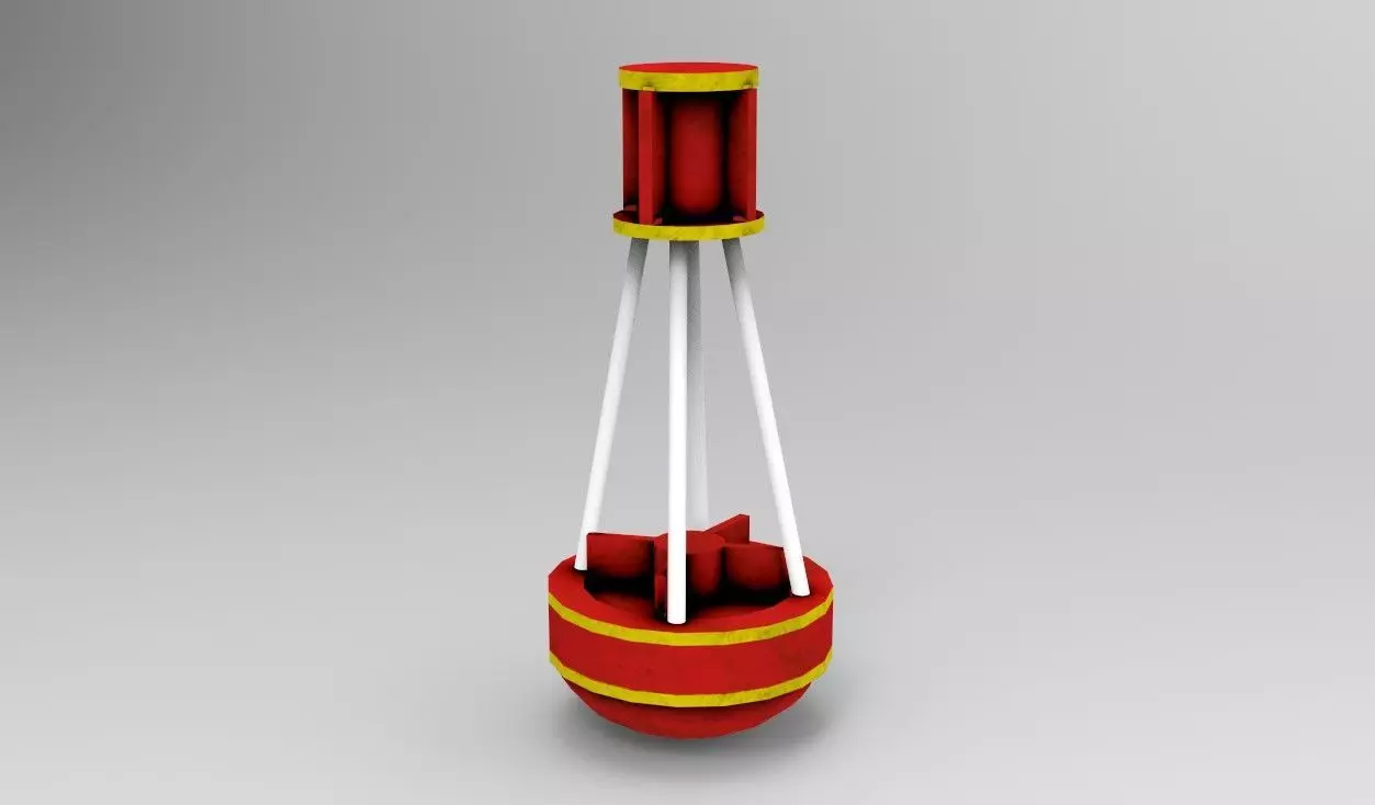 Low Poly Buoy drum Free low-poly 3D model