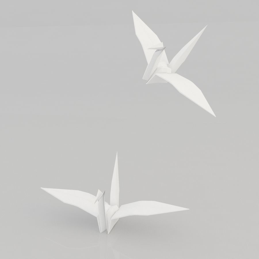 Origami Birds 3D model_11