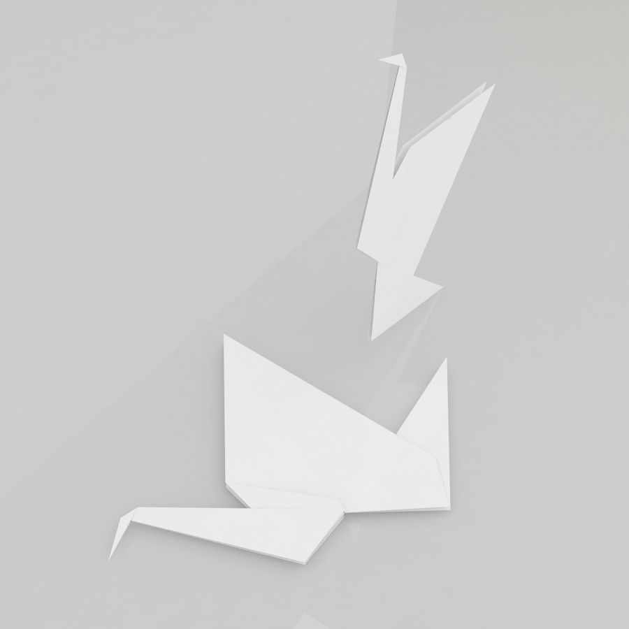 Origami Birds 3D model_5