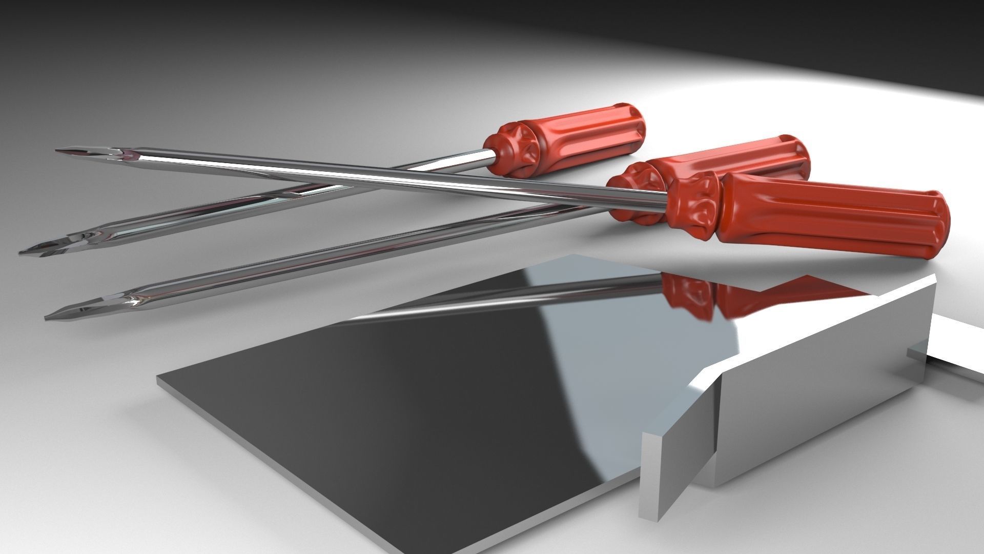 Scrow Driver Low-poly 3D model_1