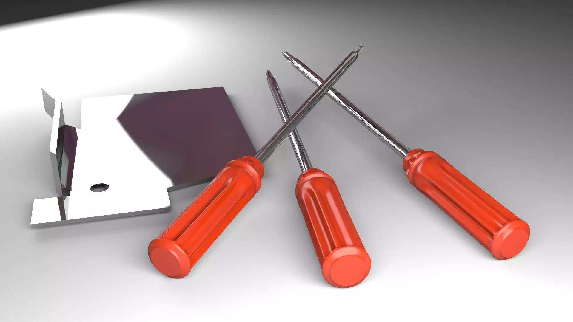 Scrow Driver Low-poly 3D model_0