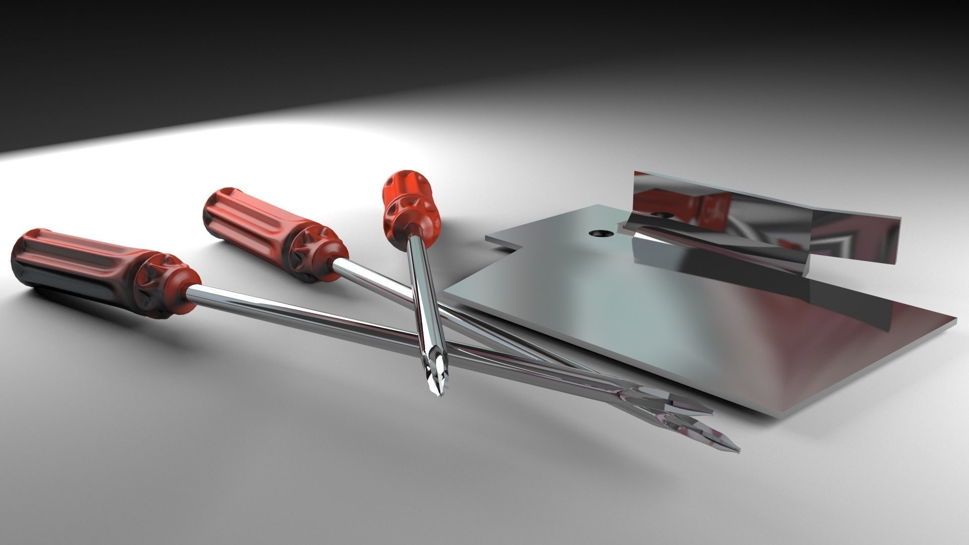 Scrow Driver Low-poly 3D model_2