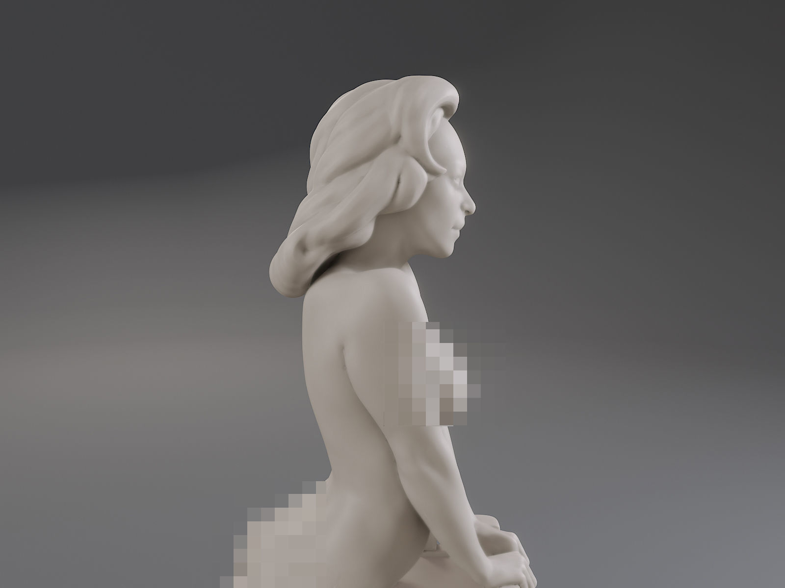 White Chess Female Rook 3D print model_21