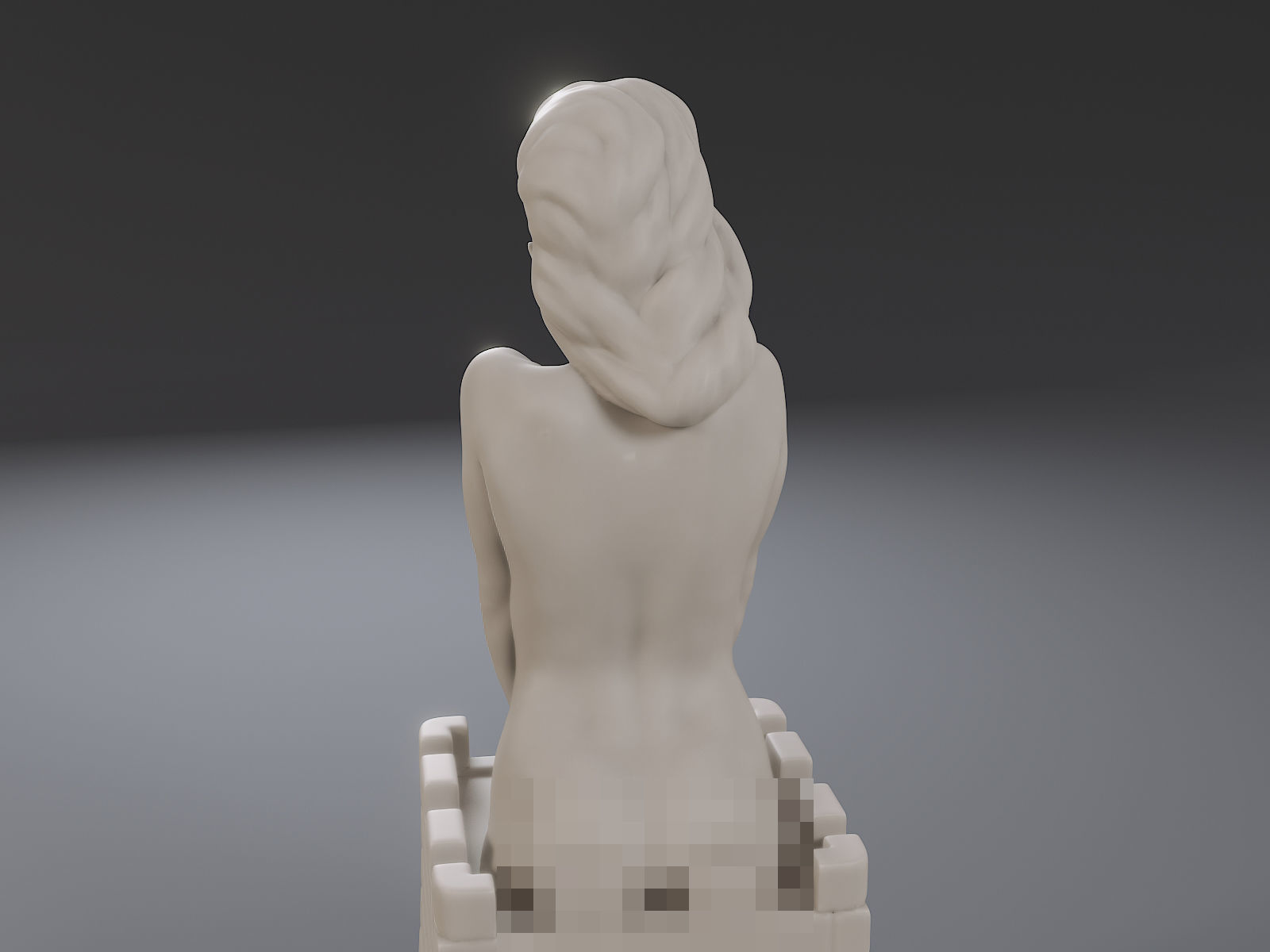 White Chess Female Rook 3D print model_18