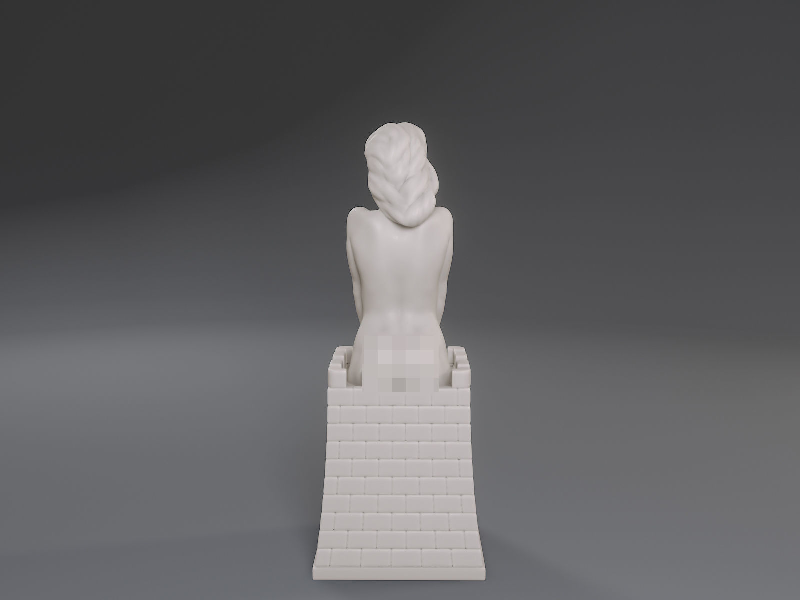 White Chess Female Rook 3D print model_6