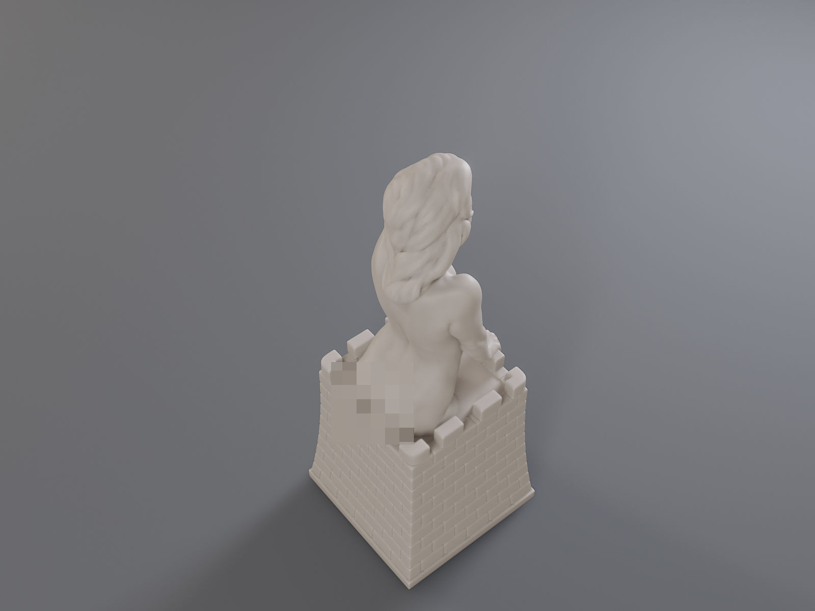 White Chess Female Rook 3D print model_20