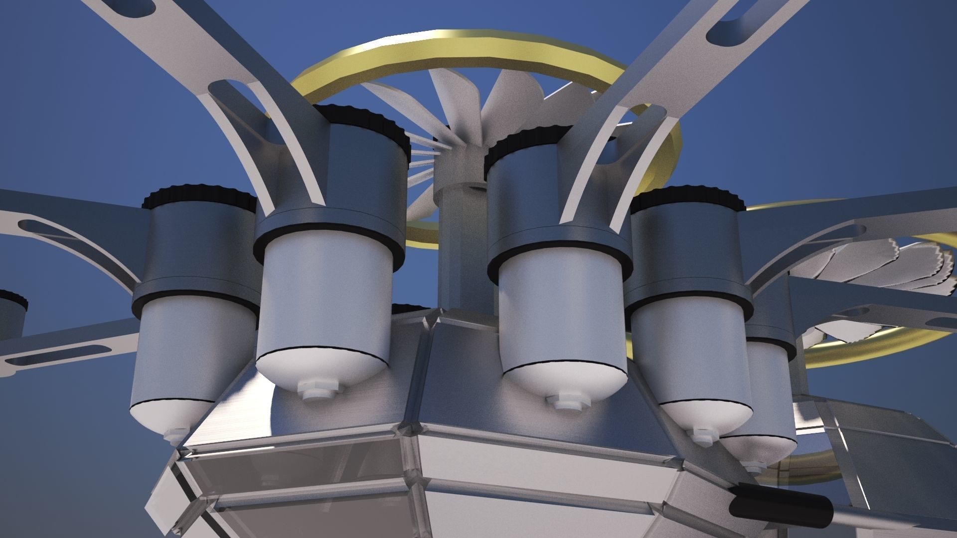 Spider Drone  Low-poly 3D model_6