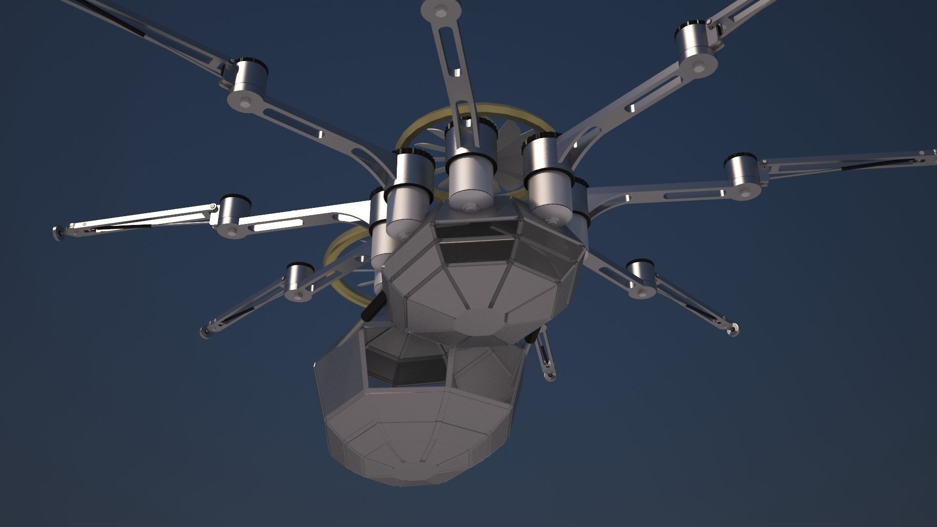 Spider Drone  Low-poly 3D model_8