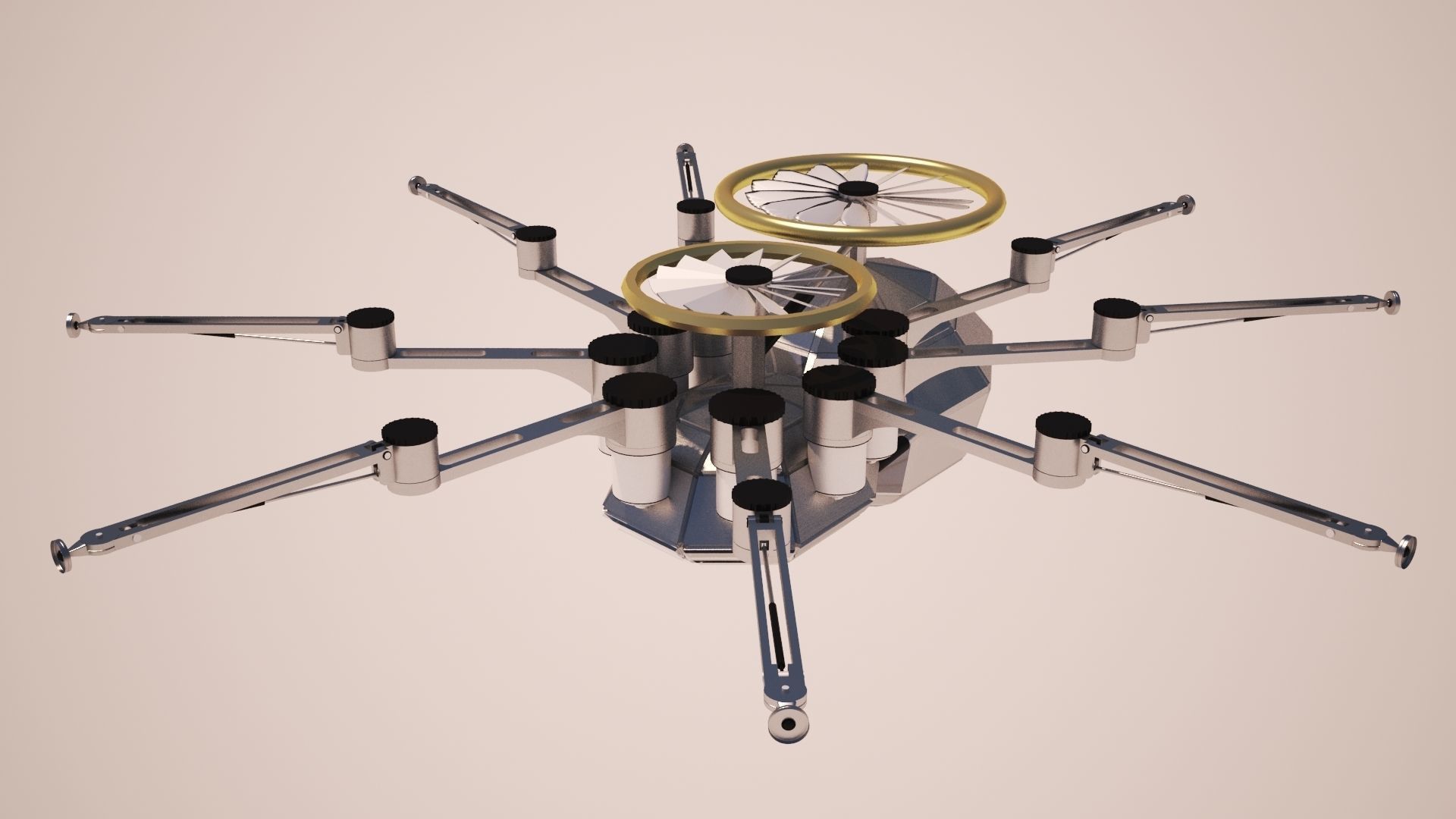 Spider Drone  Low-poly 3D model_4