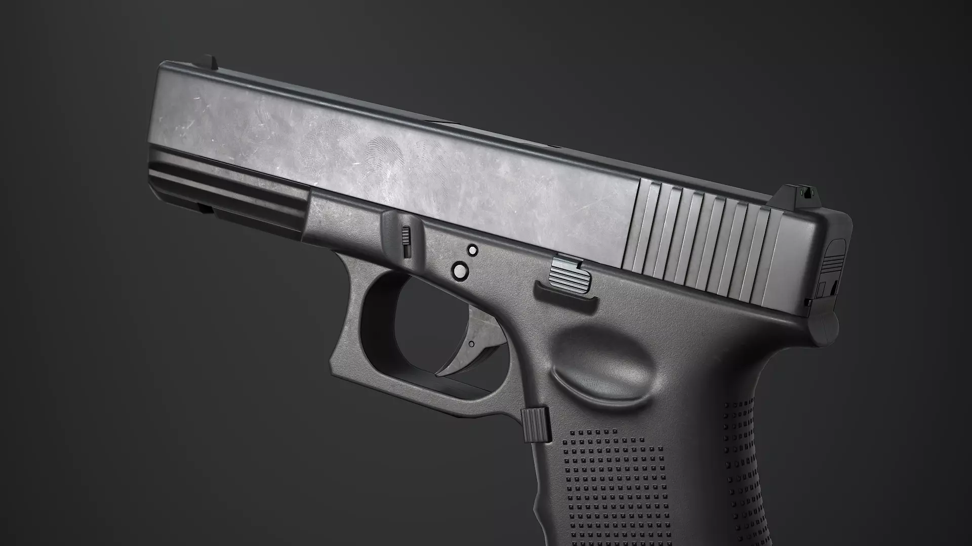 Glock 17 Pistol Low-poly 3D model_6