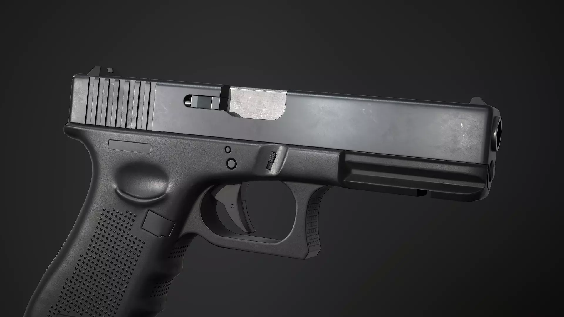 Glock 17 Pistol Low-poly 3D model_8