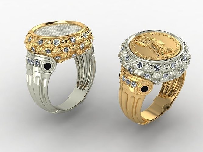 exclusive signet with a coin 3D print model