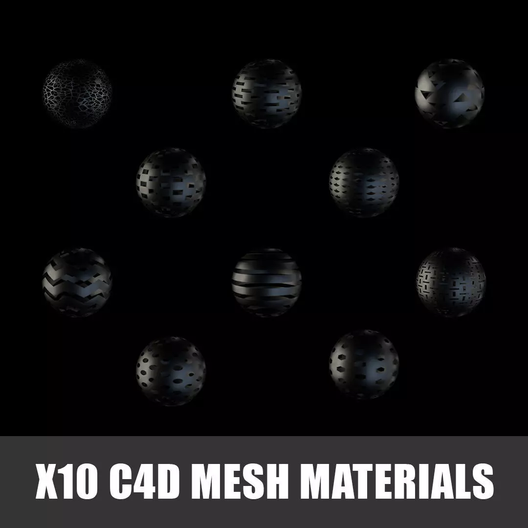 C4D Metal Mesh Materials x10 Texture_0