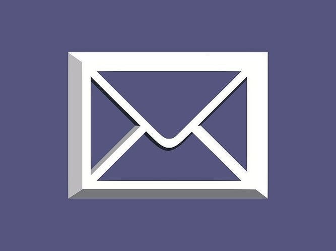 3D printable Mail shape  3D print model