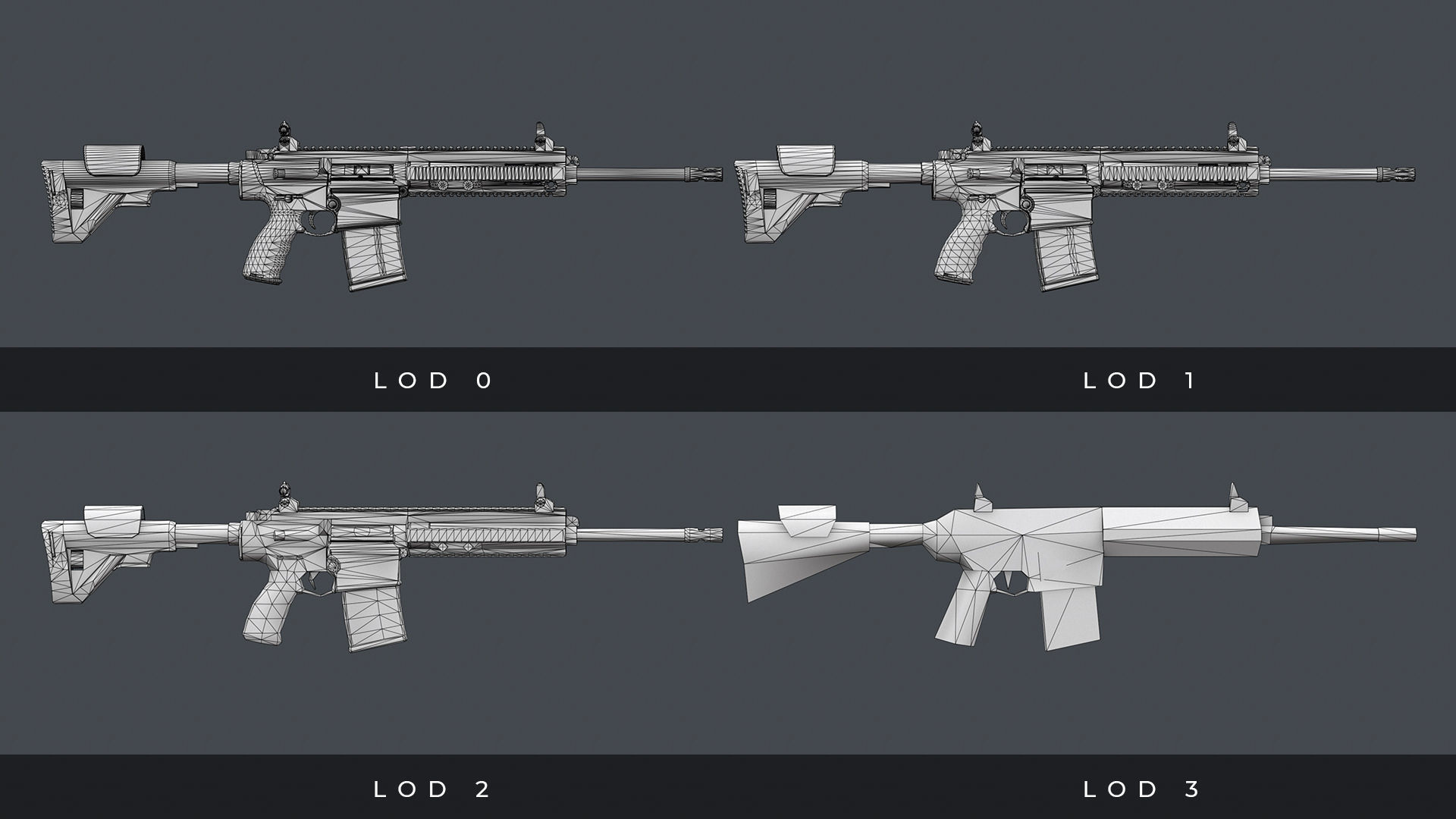 HK417 - MR762 - Animated FPS Weapon for Unreal Engine Low-poly 3D model_13