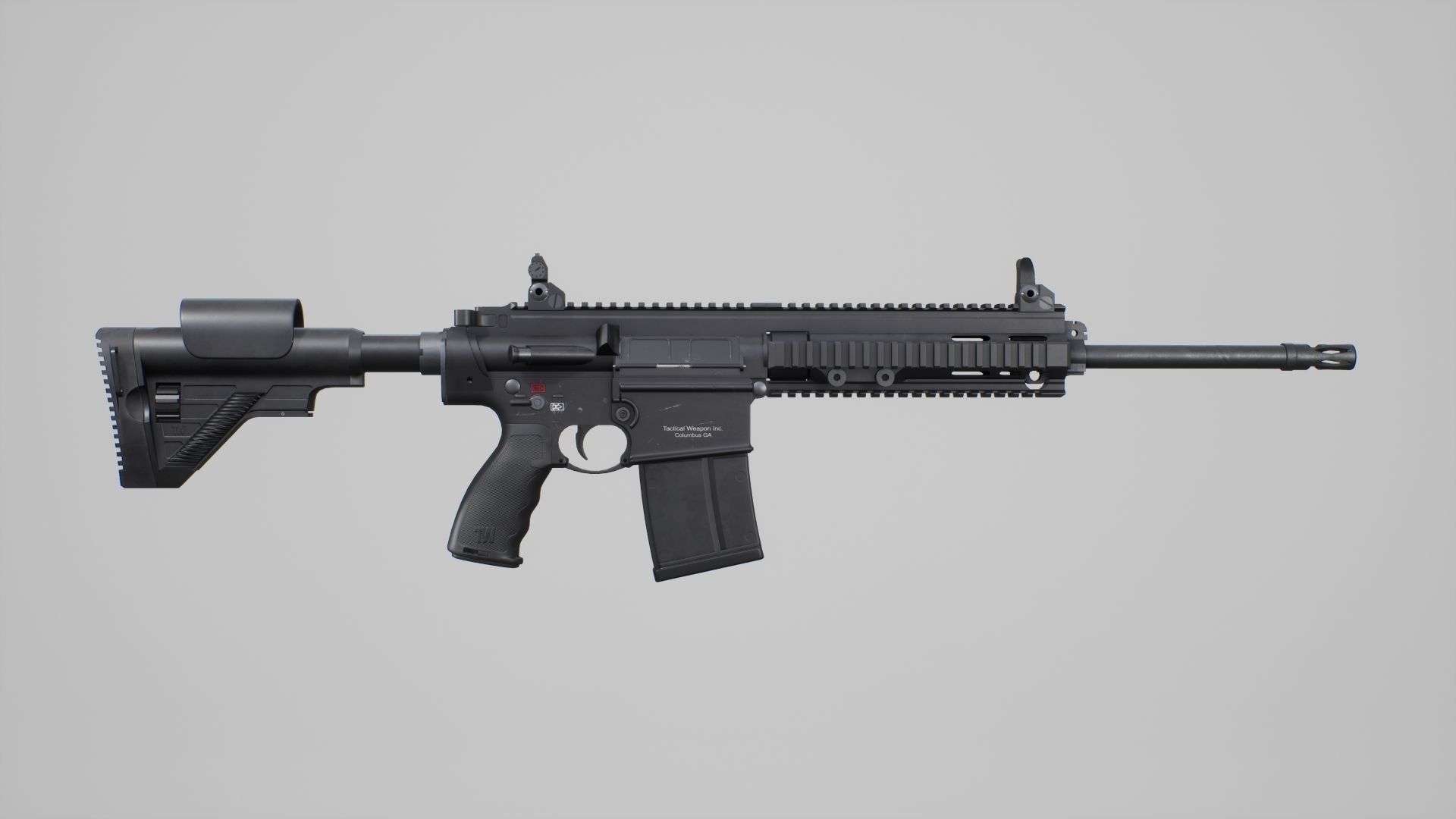 HK417 - MR762 - Animated FPS Weapon for Unreal Engine Low-poly 3D model_3