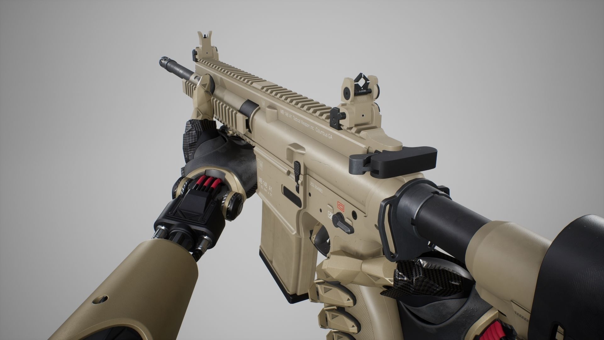 HK417 - MR762 - Animated FPS Weapon for Unreal Engine Low-poly 3D model_24