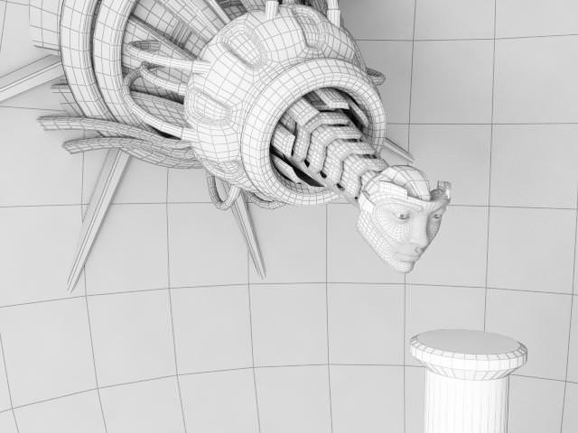 Robot Queen 3D model_4