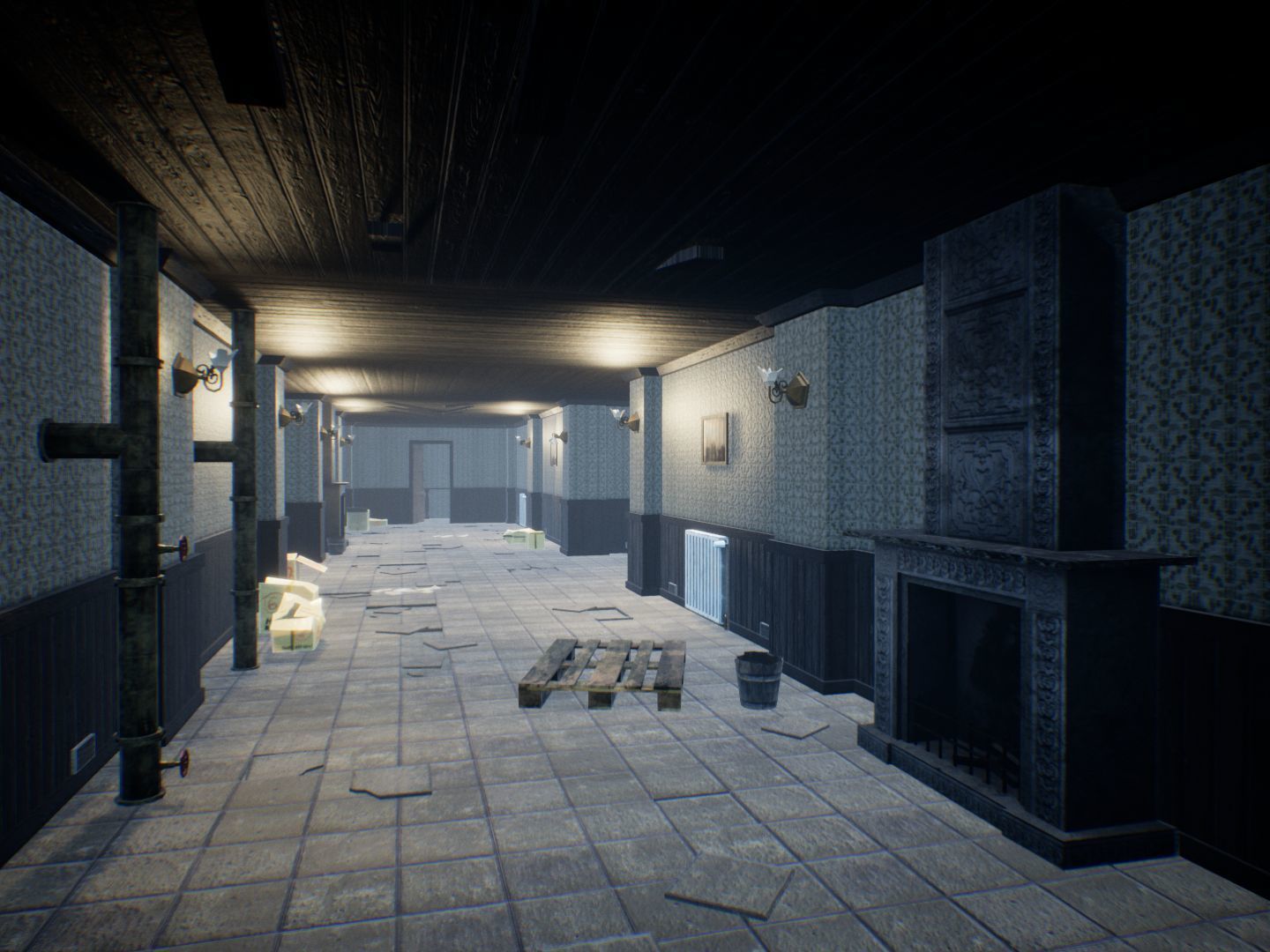 Dirty Corridors for Unreal Low-poly 3D model_11