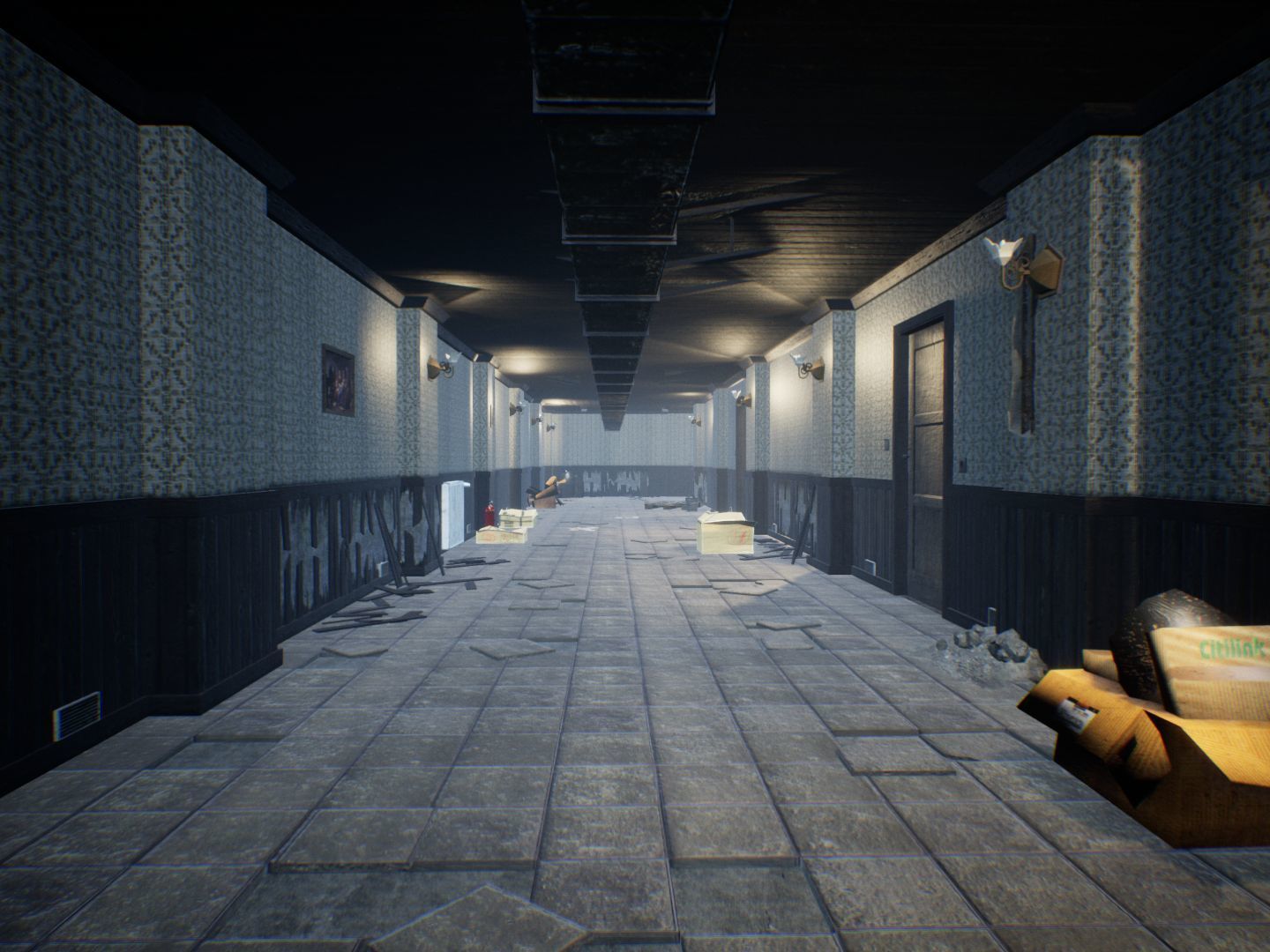 Dirty Corridors for Unreal Low-poly 3D model_4