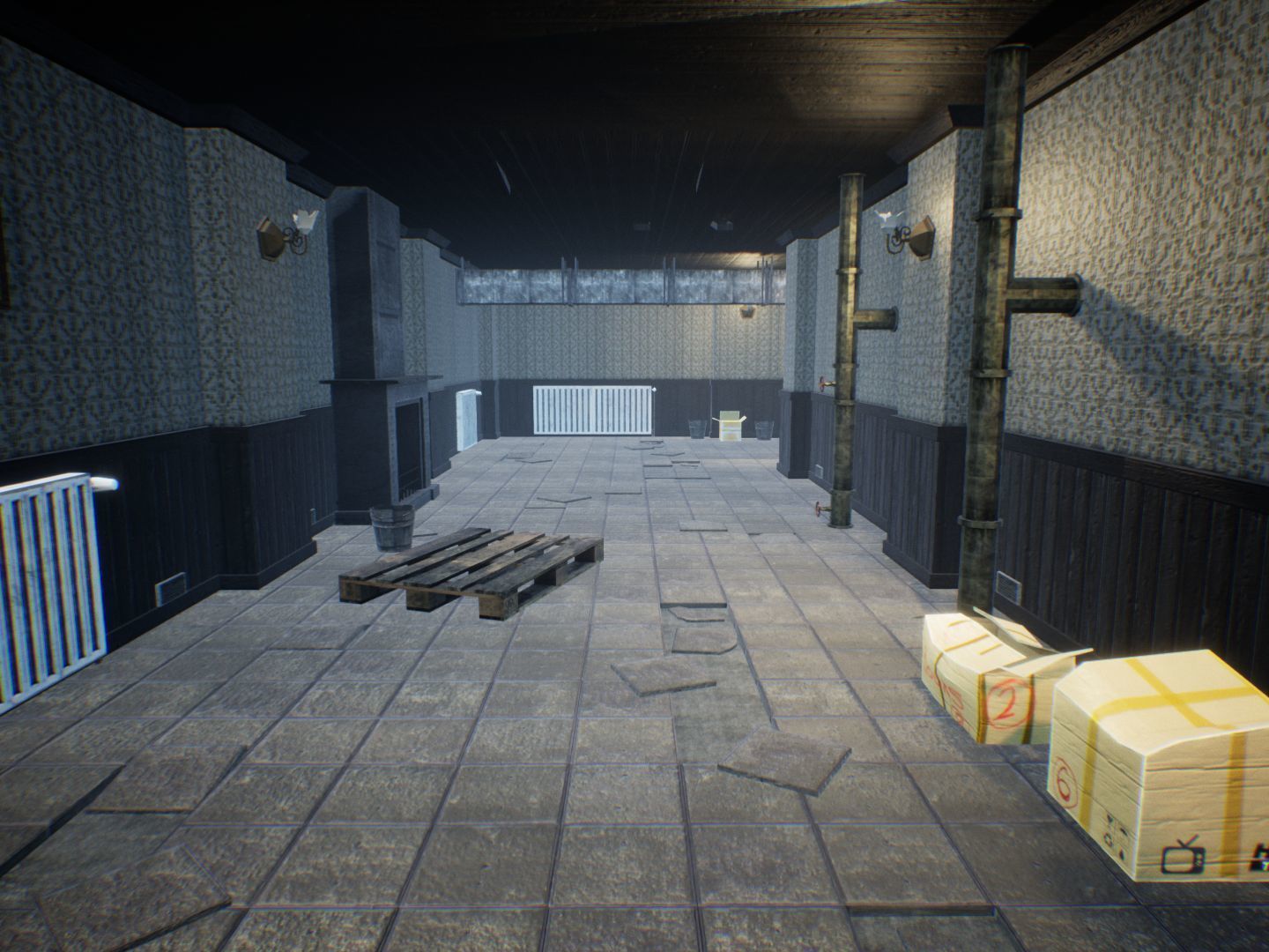 Dirty Corridors for Unreal Low-poly 3D model_17