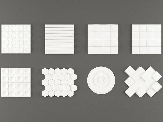Decorative Wall Panel 1-8 3D model