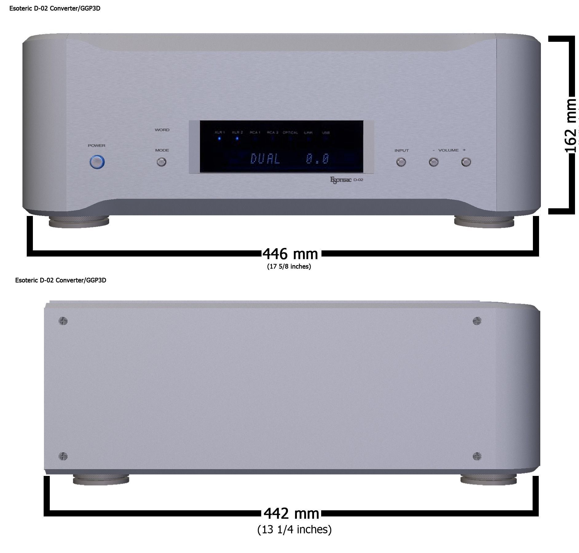 High-end converter Esoteric D-02 3D model_9