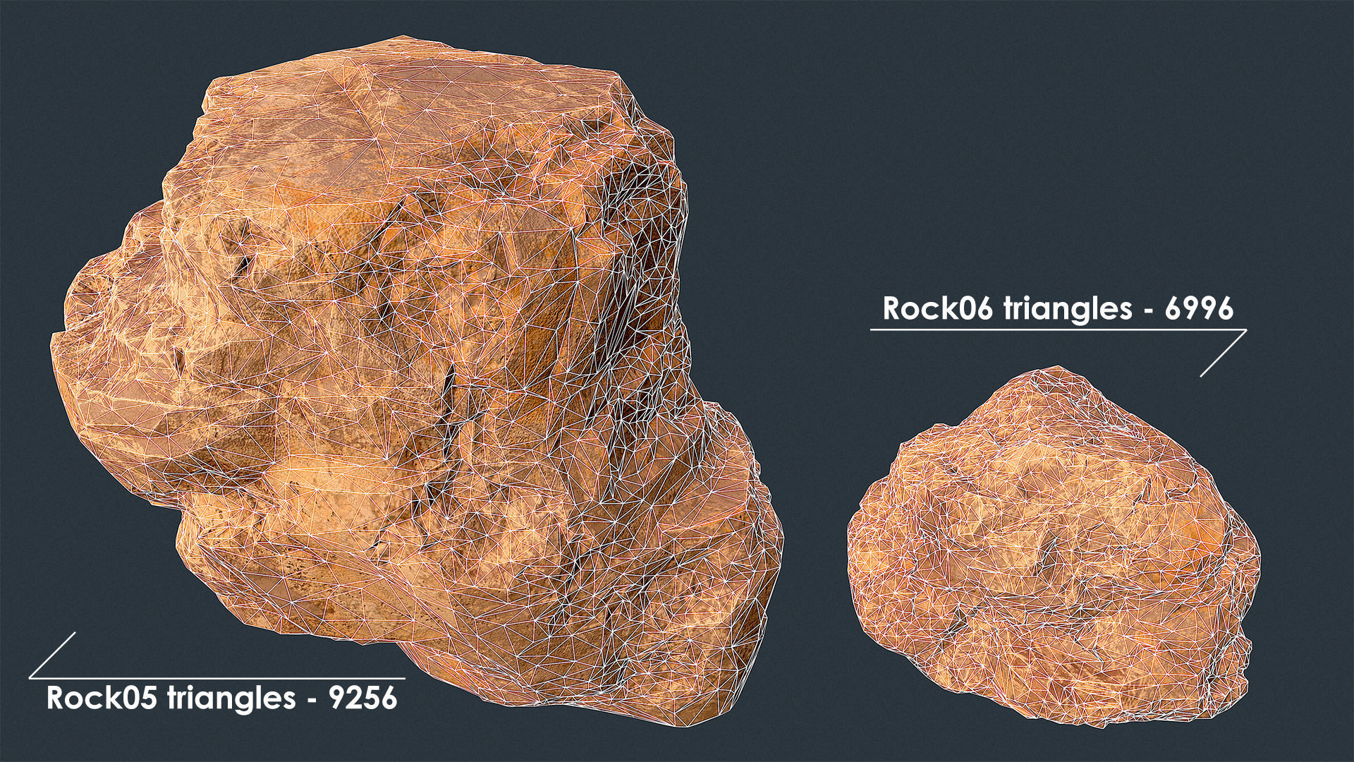 Game-ready huge rocks pack Low-poly 3D model_7