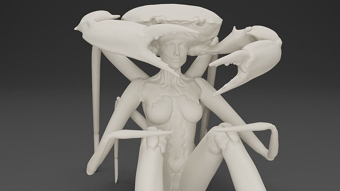 Crab Woman - 3d Print Concept Free 3D print model