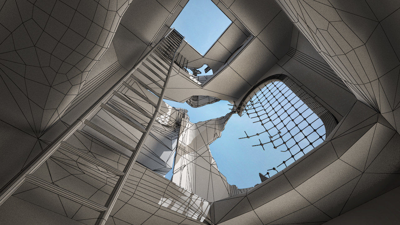 Castle Walls 3D model_2