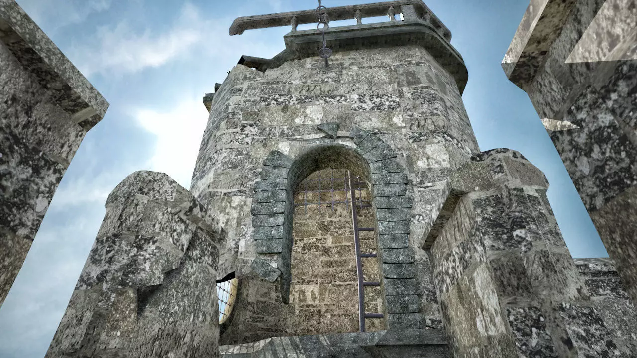 Castle Walls 3D model_0