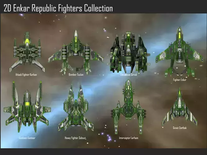 2D Enkar Republic Fighters Collection