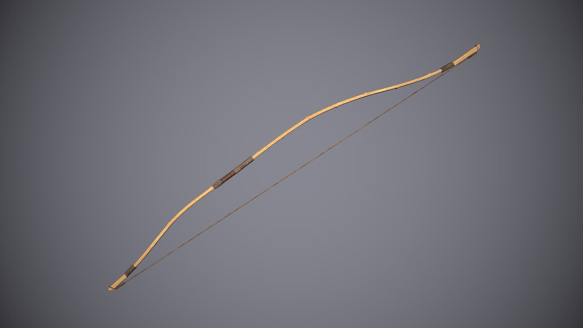 Medieval Bows Low-poly 3D model_10