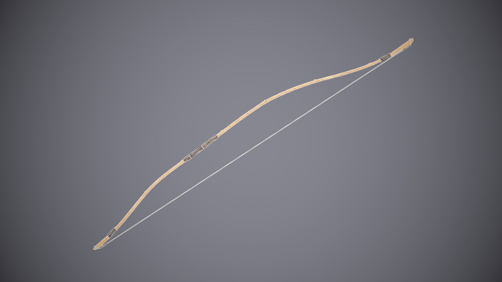 Medieval Bows Low-poly 3D model_11