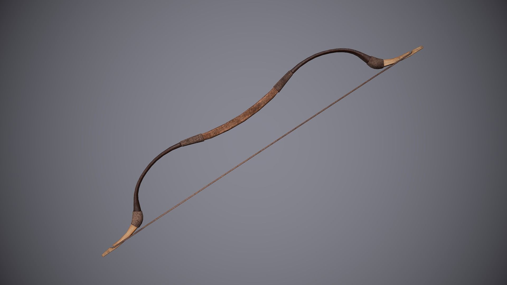 Medieval Bows Low-poly 3D model_9