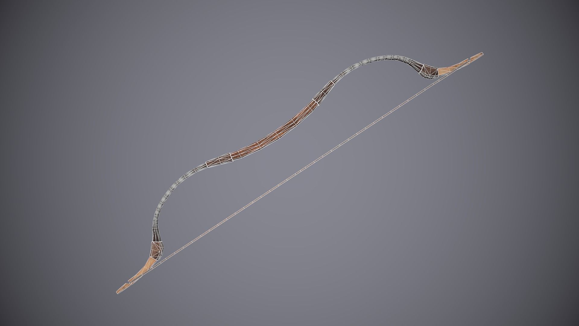 Medieval Bows Low-poly 3D model_8