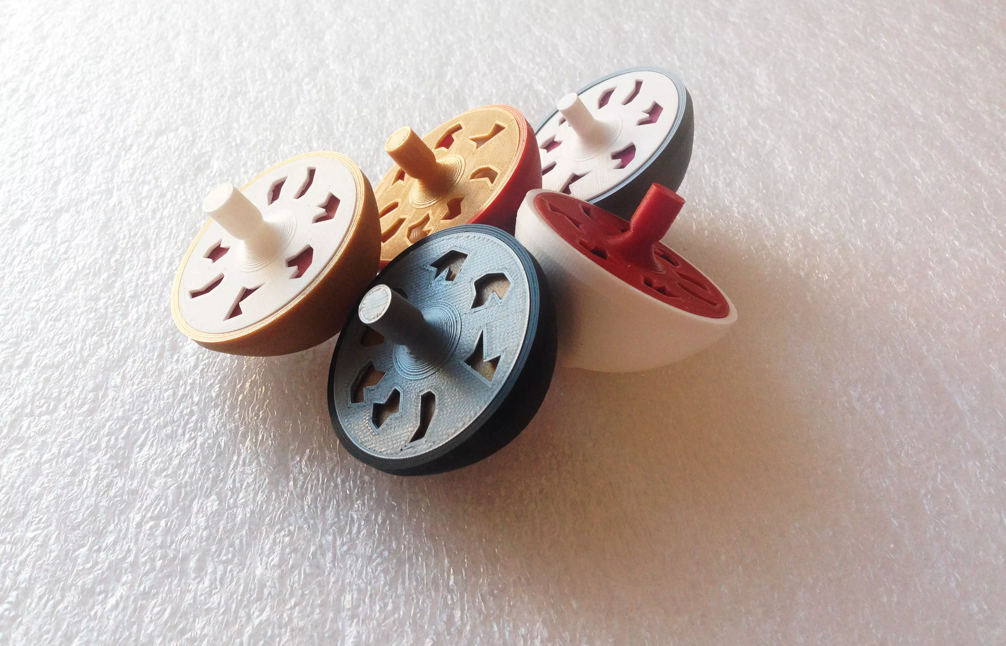 K TOP set of different colored plastic knobs Free 3D print model