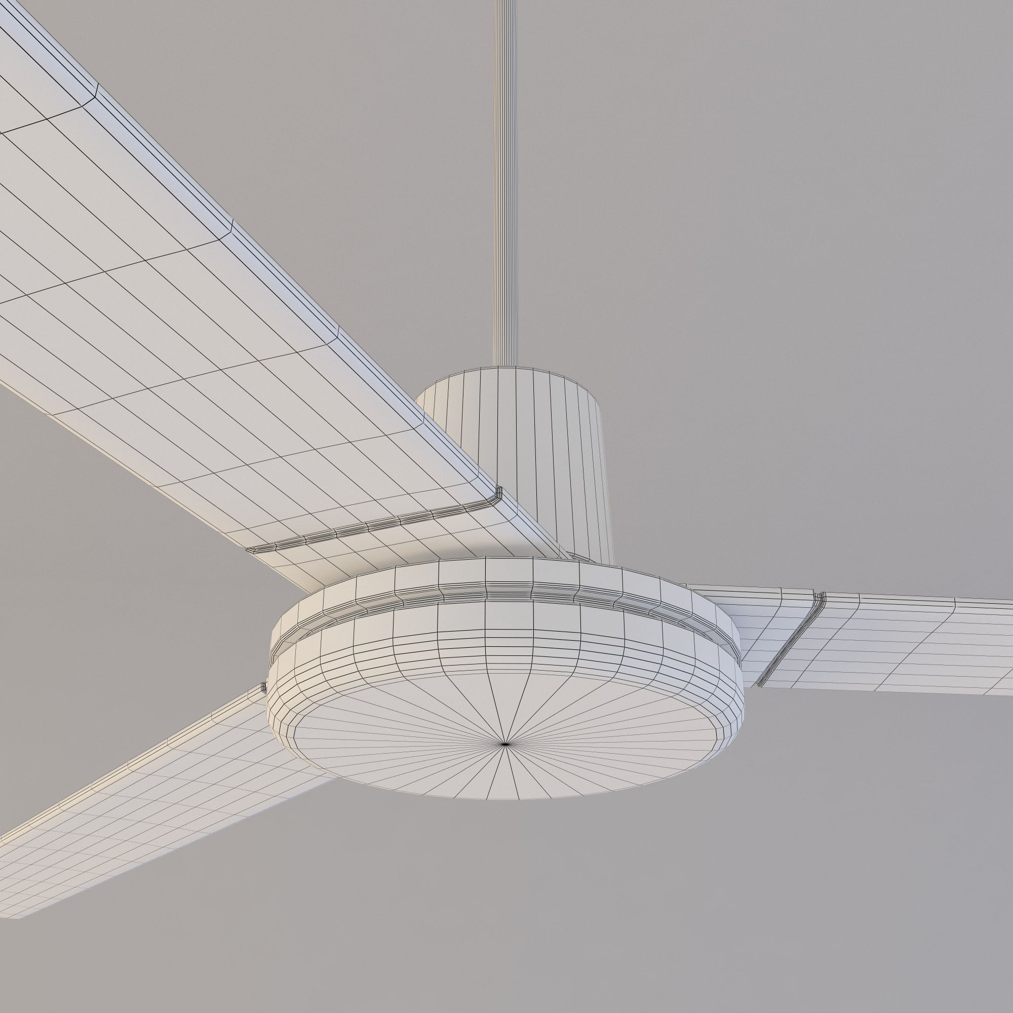 Simple Ceiling Fan Free 3D model_5