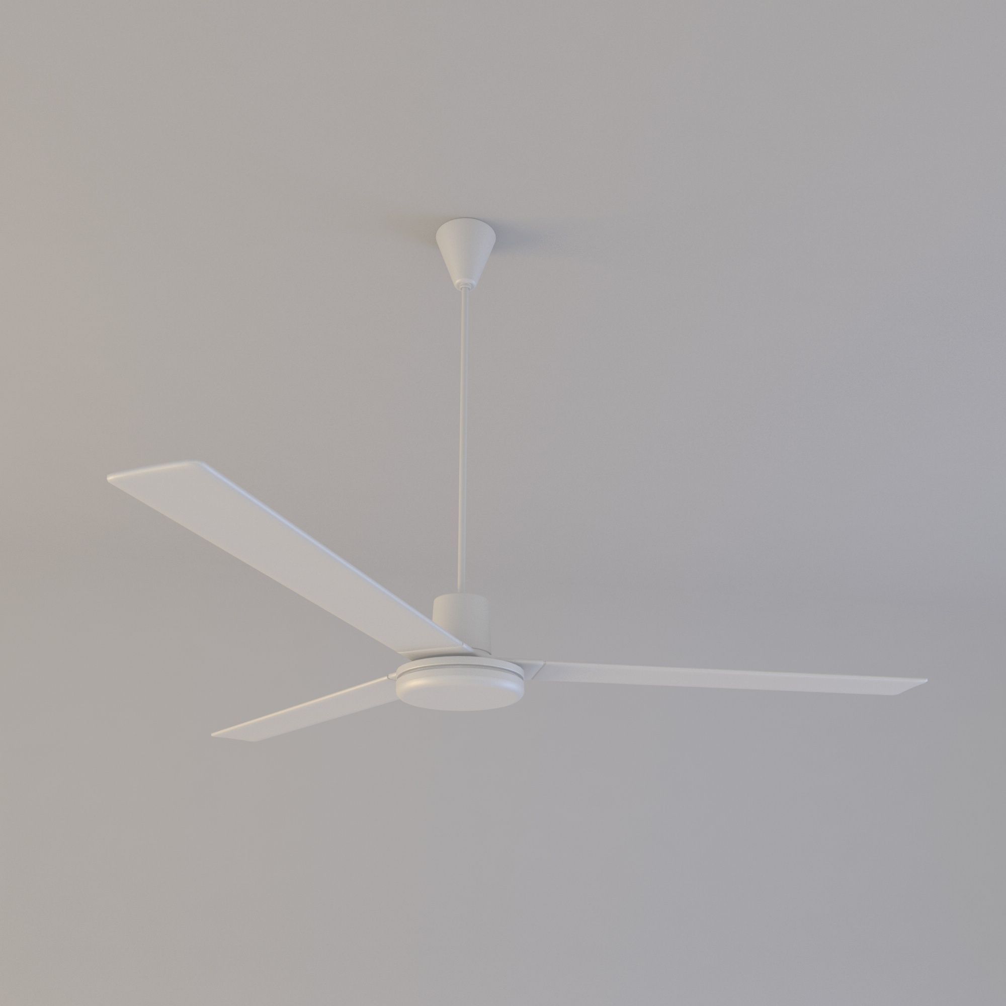 Simple Ceiling Fan Free 3D model_2