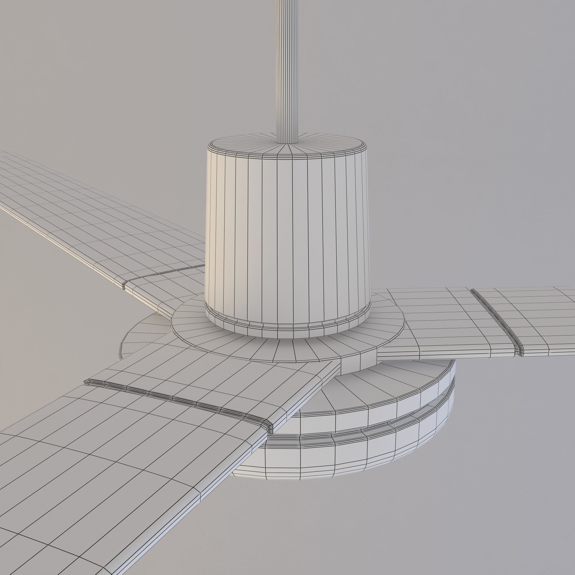 Simple Ceiling Fan Free 3D model_7