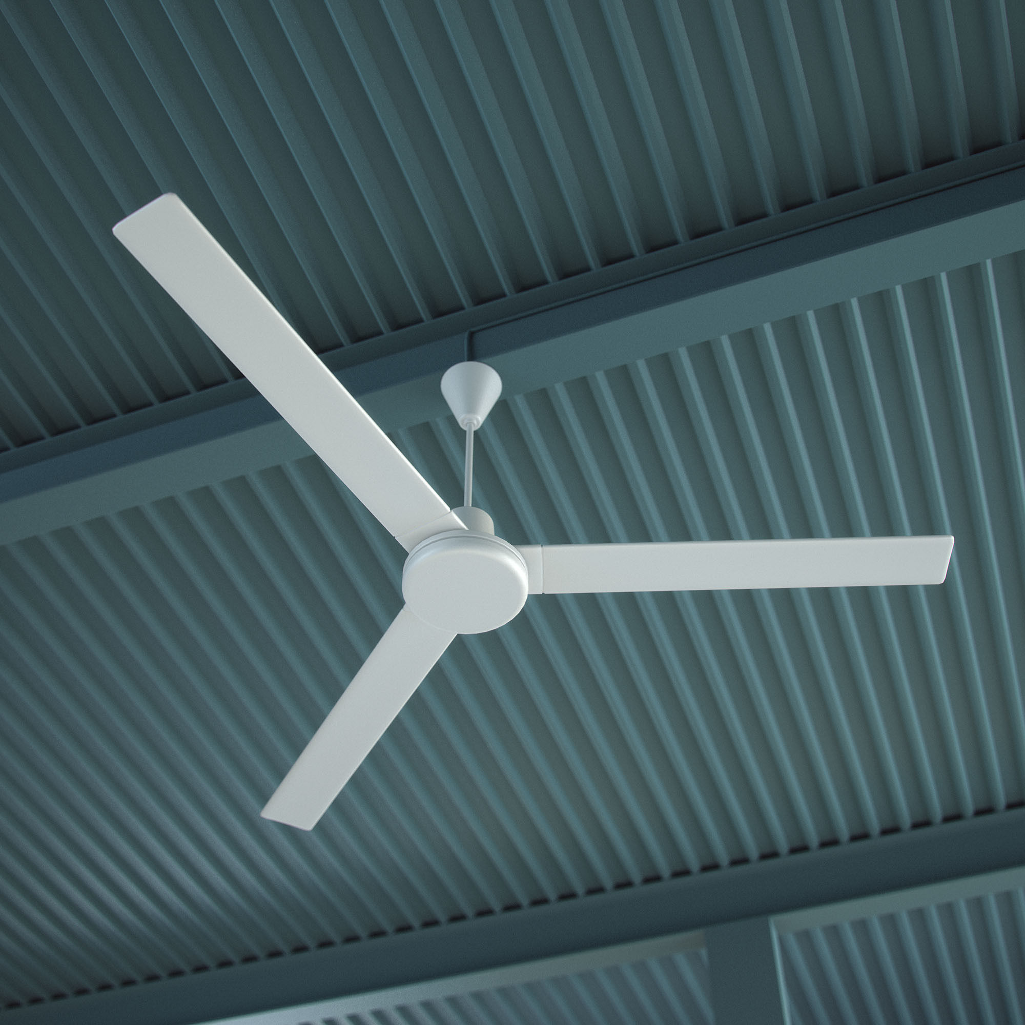 Simple Ceiling Fan Free 3D model_1