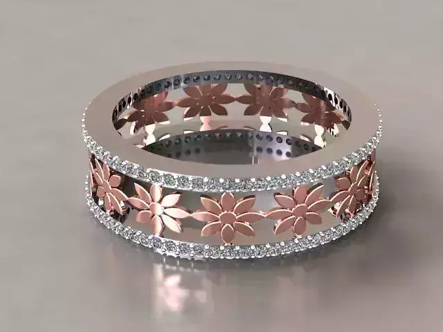 flower eternity ring