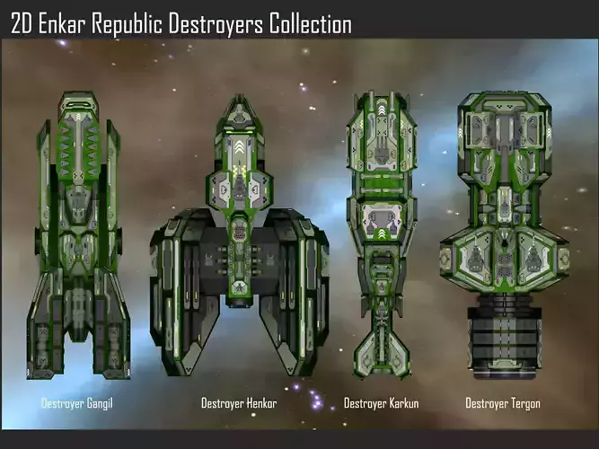 2D Enkar Republic Destroyers Collection