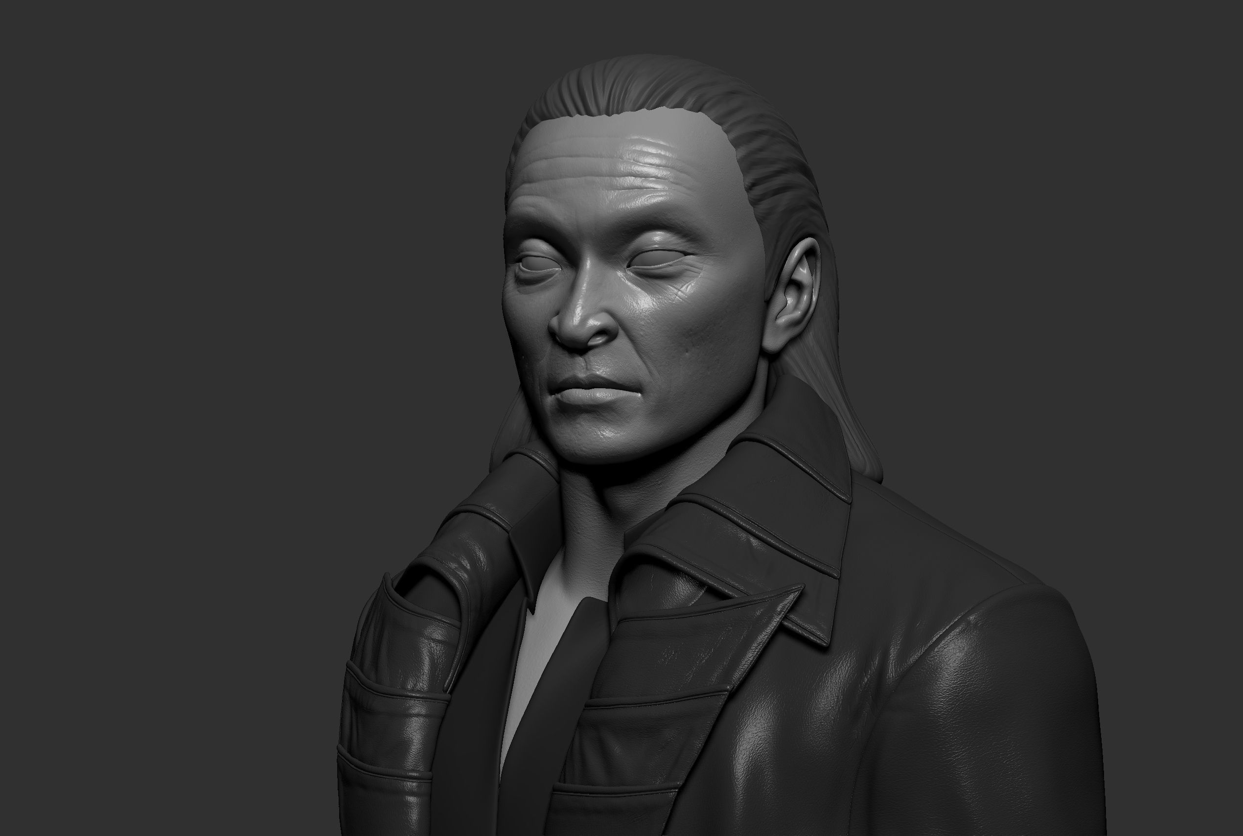 Bust of Carey-Hiroyuki Tagawa 3D model_4