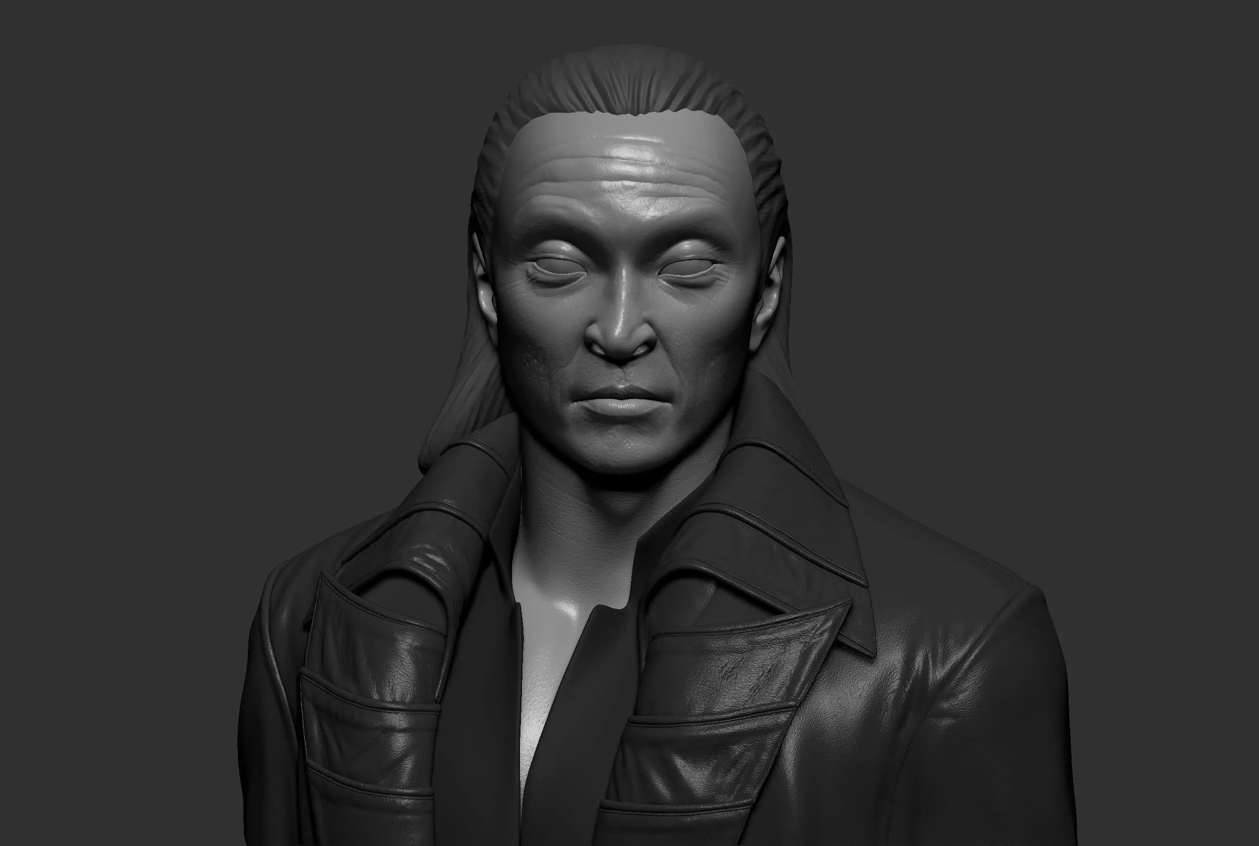 Bust of Carey-Hiroyuki Tagawa 3D model_0