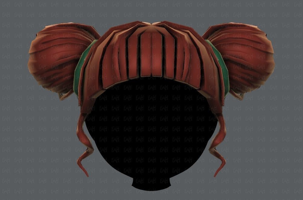 3D Hair style for girl V68 Low-poly 3D model_17